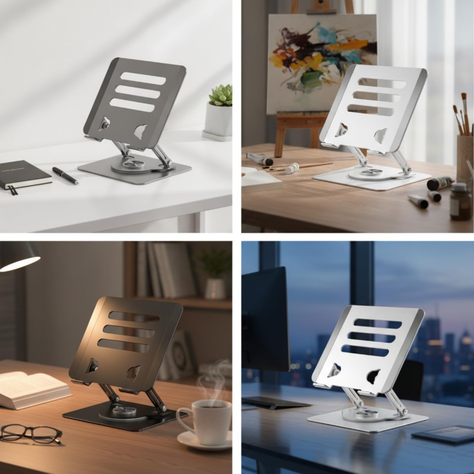 Supporto Regolabile Ergonomico per Professionisti, Studenti, Ufficio, Lavoro, Bianco, style to 2