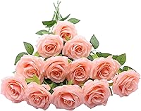 Vista 33 de LVEFIT 12 rosas artificiales de seda de color naranja quemado, ramo de rosas de seda de tallo largo para bodas, despedidas de soltera, fiestas