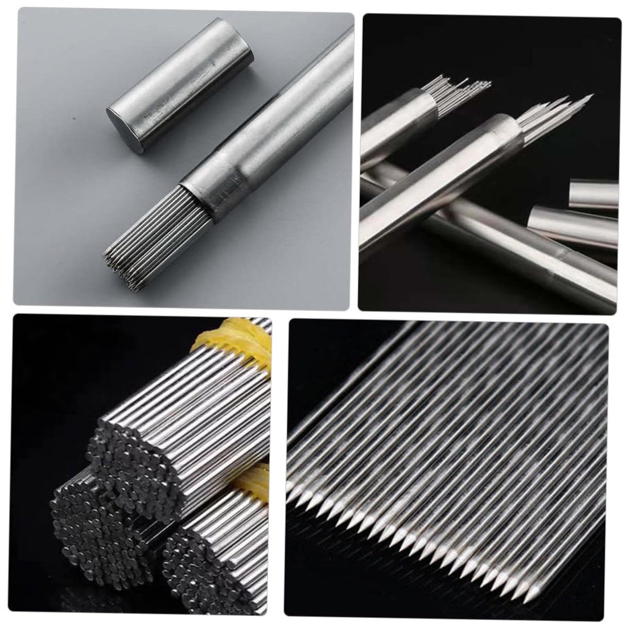 Gatuida 100 piezas Brochetas Redondas Reutilizables de Acero Inoxidable Barbacoa Resistente Alta Temperatura Picnic Exterior
