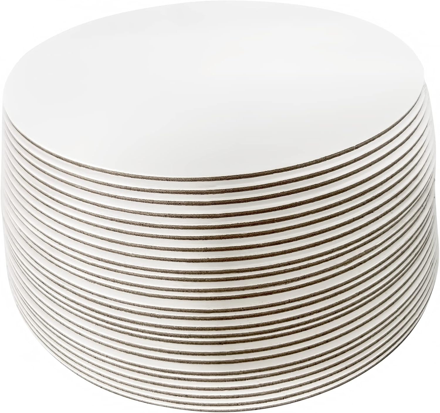 CHERRY 25Pack 12 inch Sturdy Round Cake Boards, White