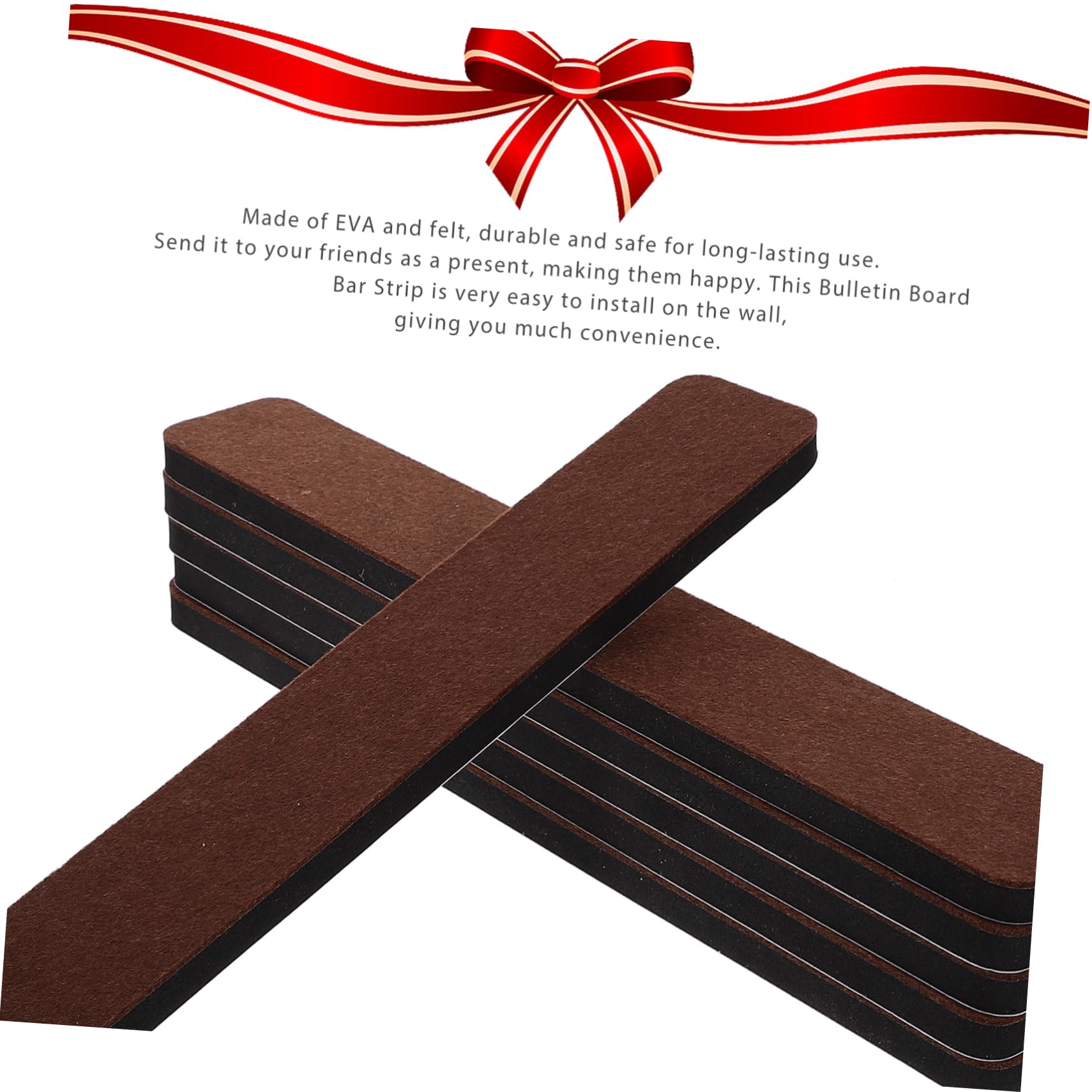 OSALADI 6Pcs Self Adhesive Felt Bulletin Board Strips Material for Home Office Wall Decor Multi Function Message Display Strips Easy Installation