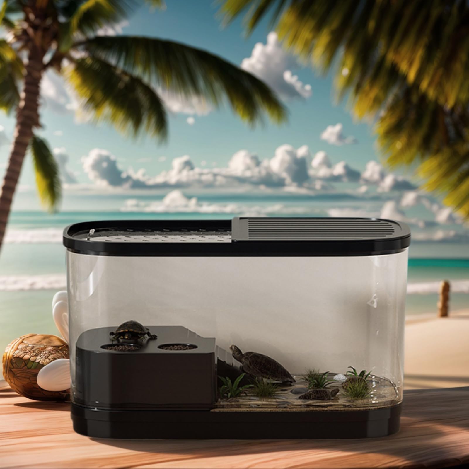 Bac à Tortues Aquarium Terrarium d'élevage intérieur et extérieur | Reptile Terrarium Tortue Boîte Reproduction Pour Intérieur Extérieur Gecko Geckos Serpent Serpents Lézard Lézards Grenouille
