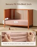 Unnivoll Muslin Crib Sheets for Boys Girls, 100% Cotton Fitted Crib Sheet 2 Pack for Standard Crib and Toddler Mattress, Breathable Soft Baby Sheet 28x52x8in Gradient Pink