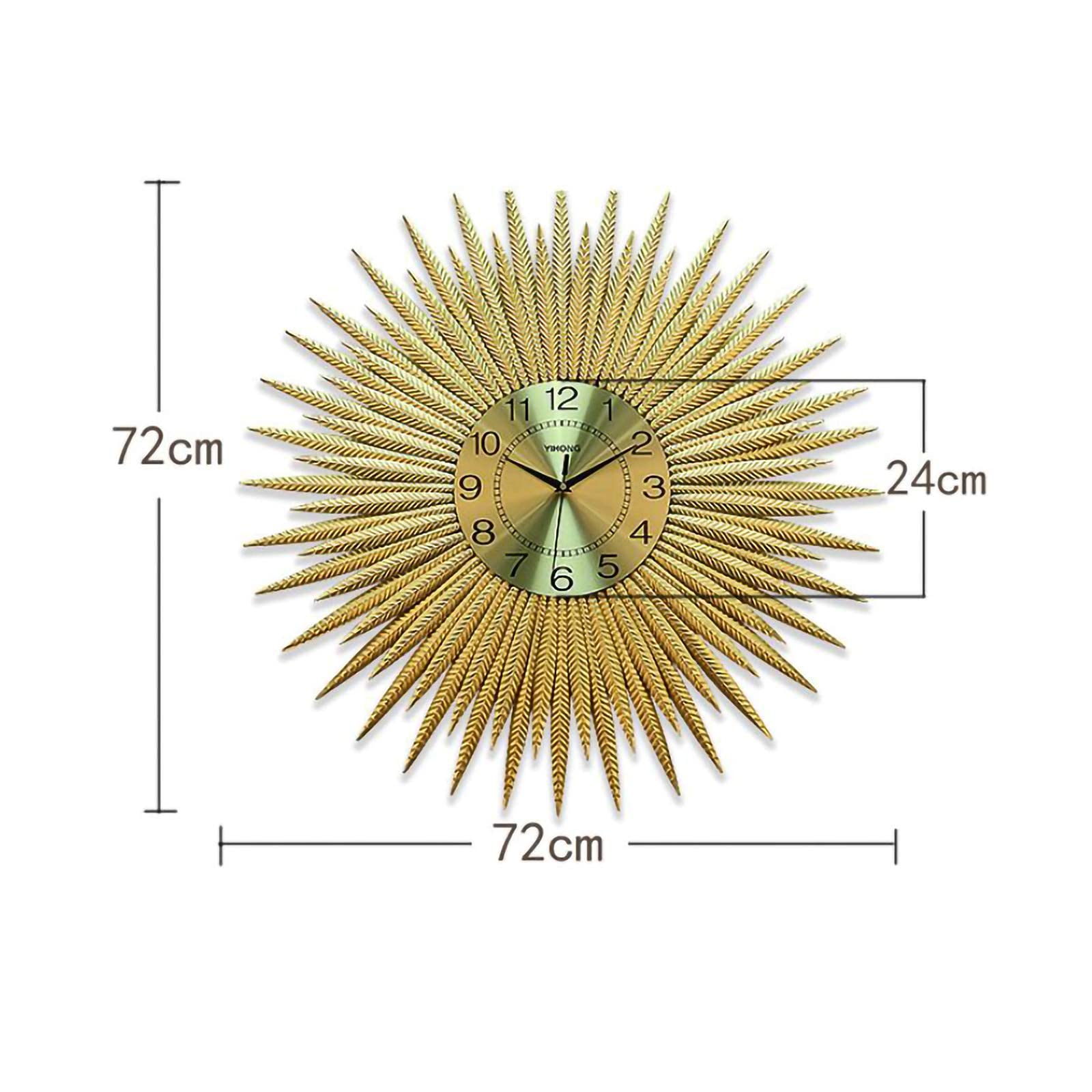 Reloj de Pared Decorativo para Sala de Estar, decoración del hogar, silencioso, sin tictac, Relojes livianos para Dormitorio, Estudio, Decoraciones de Oficina, B-80 * 27CM