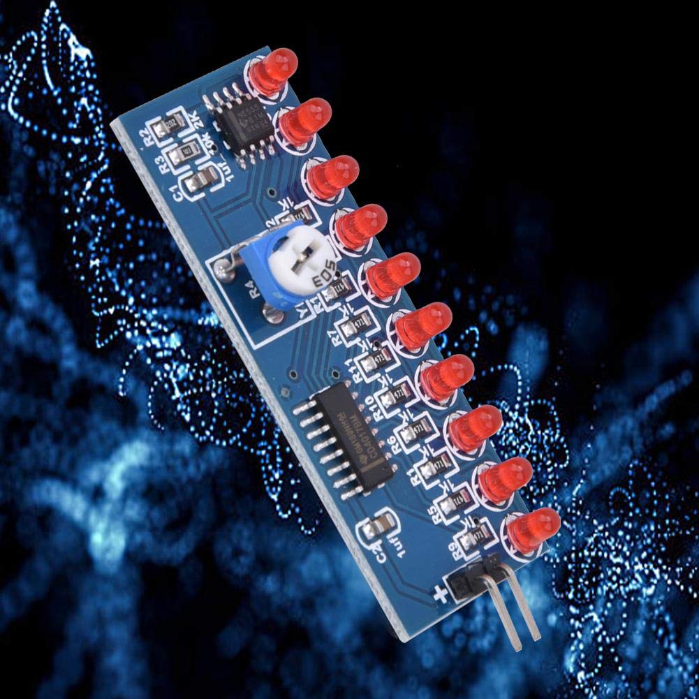 Modulo lampada ad acqua 2 pezzi, NE555 + CD4017 LED follow light, LED driving light