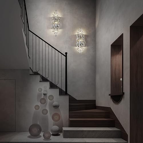 Miniatura 5 de Apliques de pared modernos de cristal accesorios de pared cromados lámpara de pared interior de lujo lámparas de montaje de pared de tocador