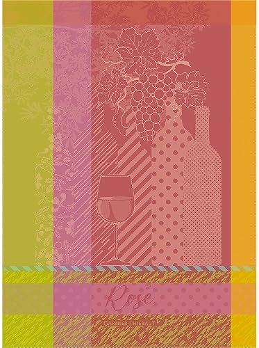 Garnier-Thiebaut, Vin Rose Fruite French Jacquard - Toalla de cocina té, 100% algodón Garnier-Thiebaut, Vin Rose Fruite French Jacquard - Toalla de cocina té, 100% algodón