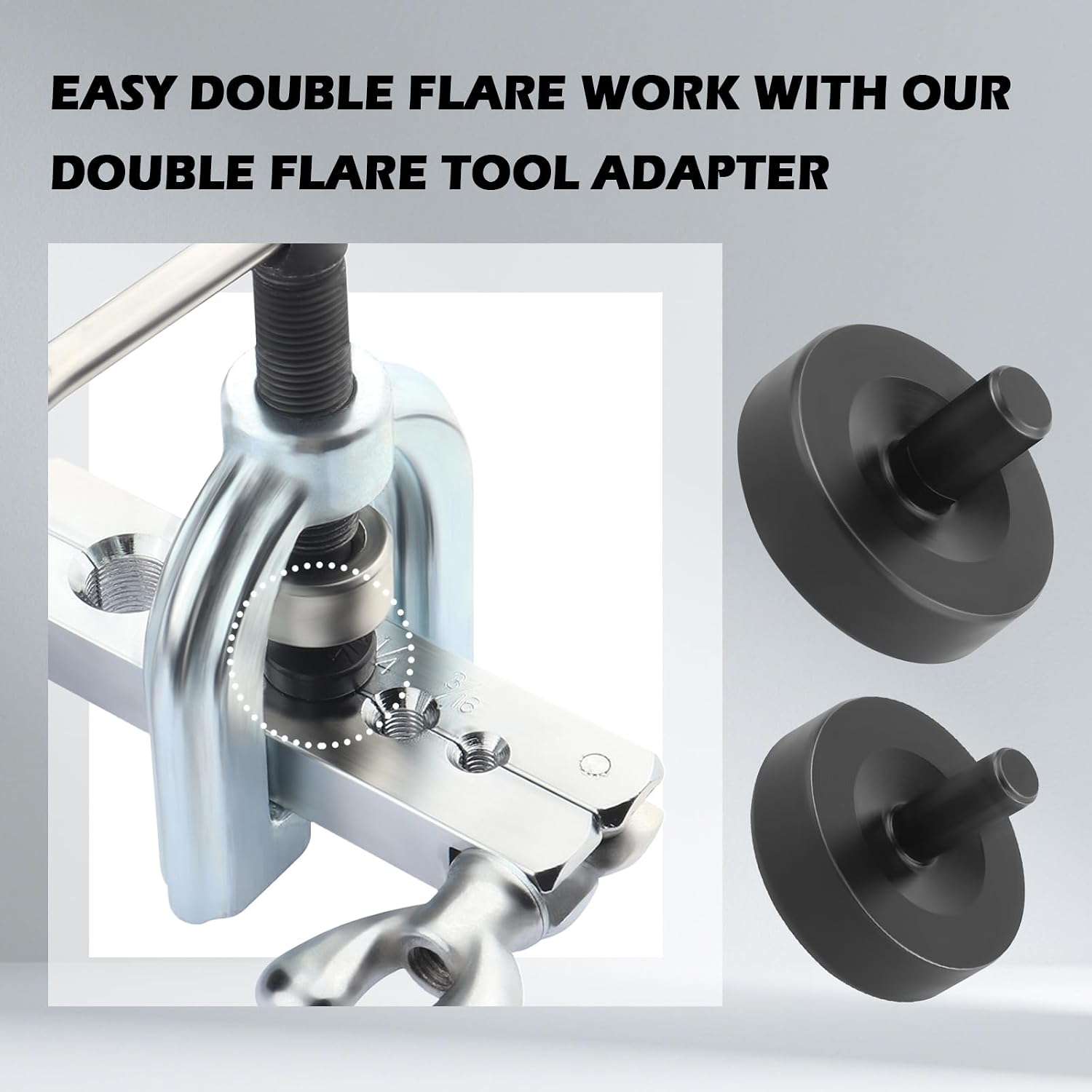 6PCS Brake Line Double Flare Tool Adapter Kit,Brake Line Flaring Tool Kit Adapter for Brakes Lines ID 3/16" & 1/4",Professional Automotive Brakes Flaring Tools Kits Adapters