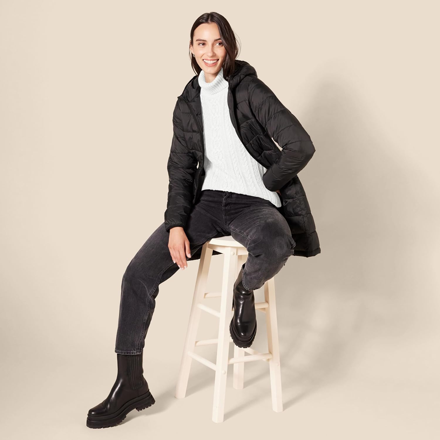 Amazon Essentials Women's Fisherman Cable Turtleneck Sweater (Available in Plus Size) - Image 5