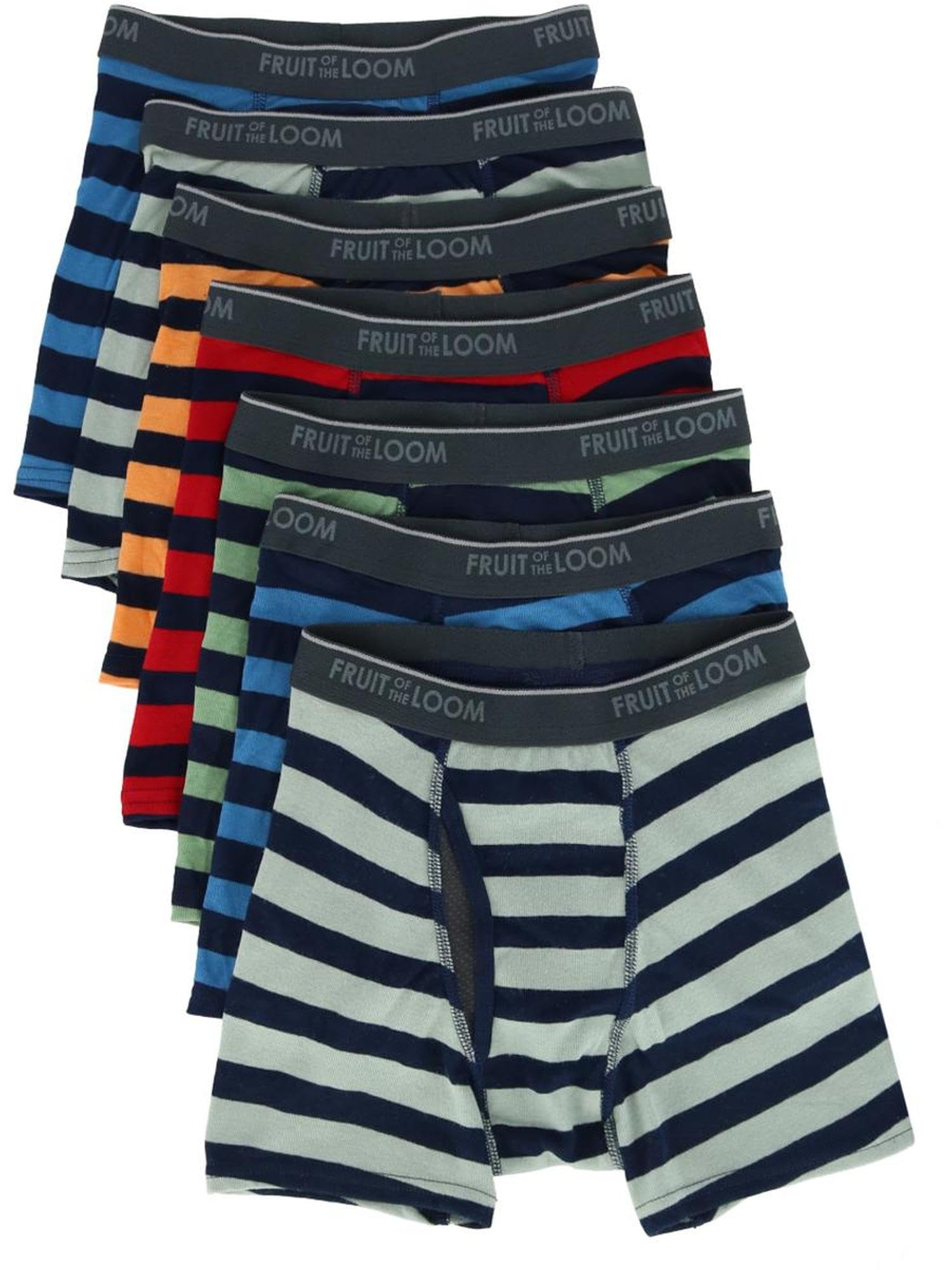 Fruit of the Loom Chłopięce Eversoft Cool Zone bokserki w paski majtki (7 sztuk)
