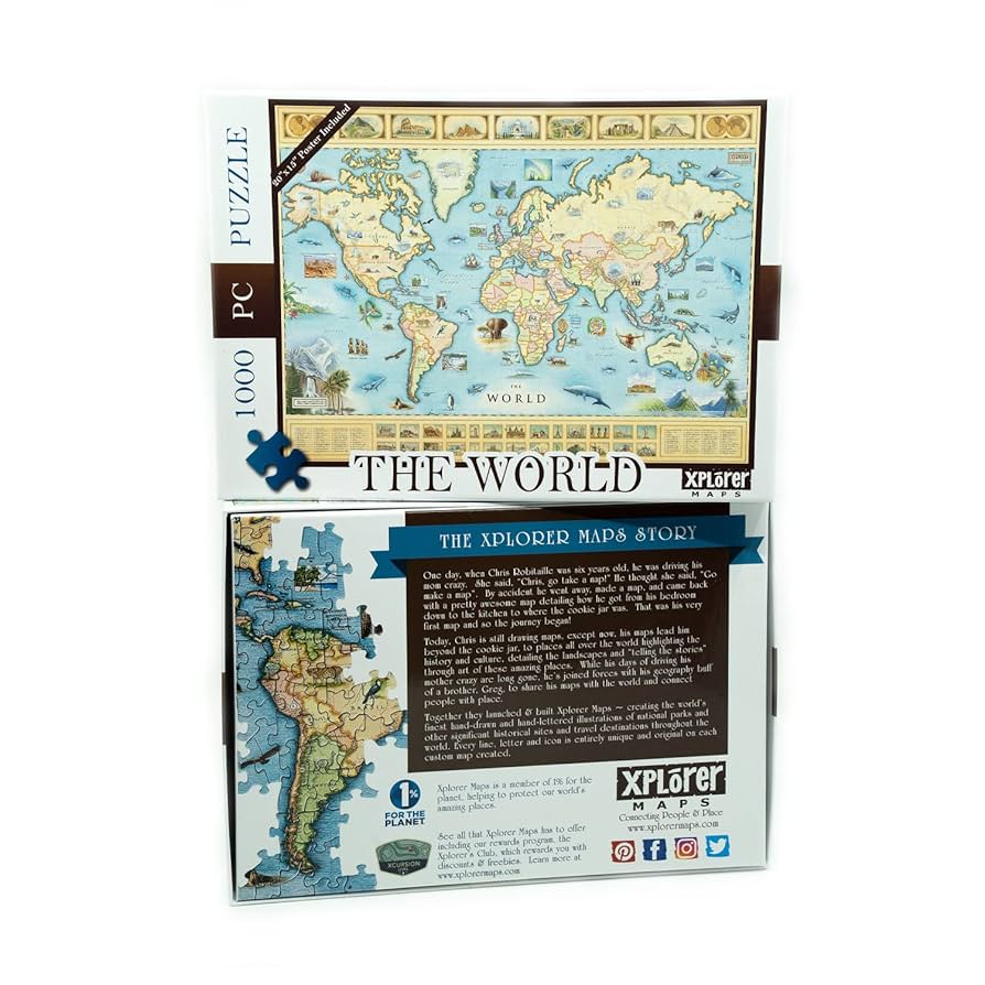 ジグソーパズル The Atlas - Old Map jigsaw puzzle 1000p. ジグソーパズル The Atlas - Old Map jigsaw puzzle 1000p. 1000
