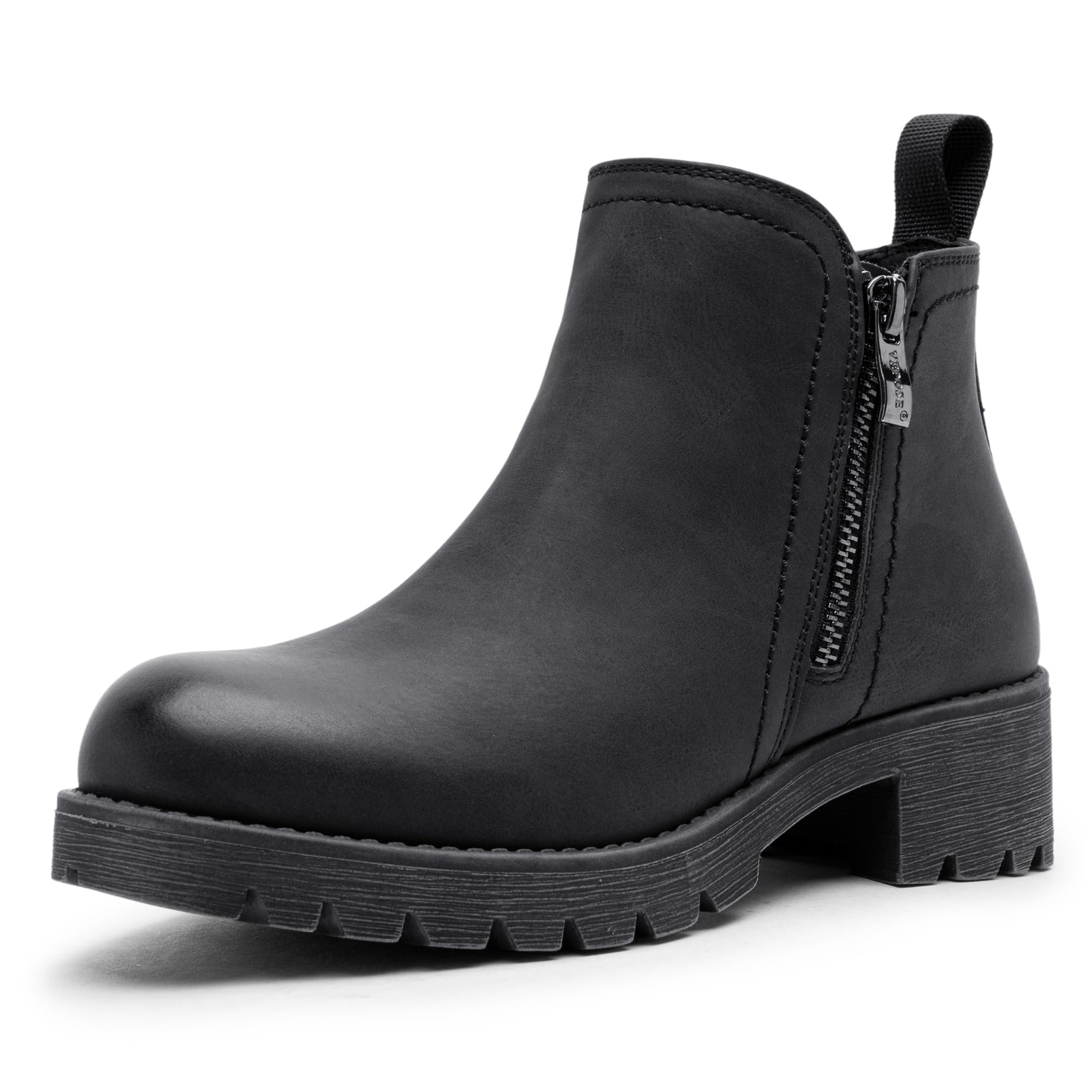 Vepose Womens Chunky Heel Ankle Boots
