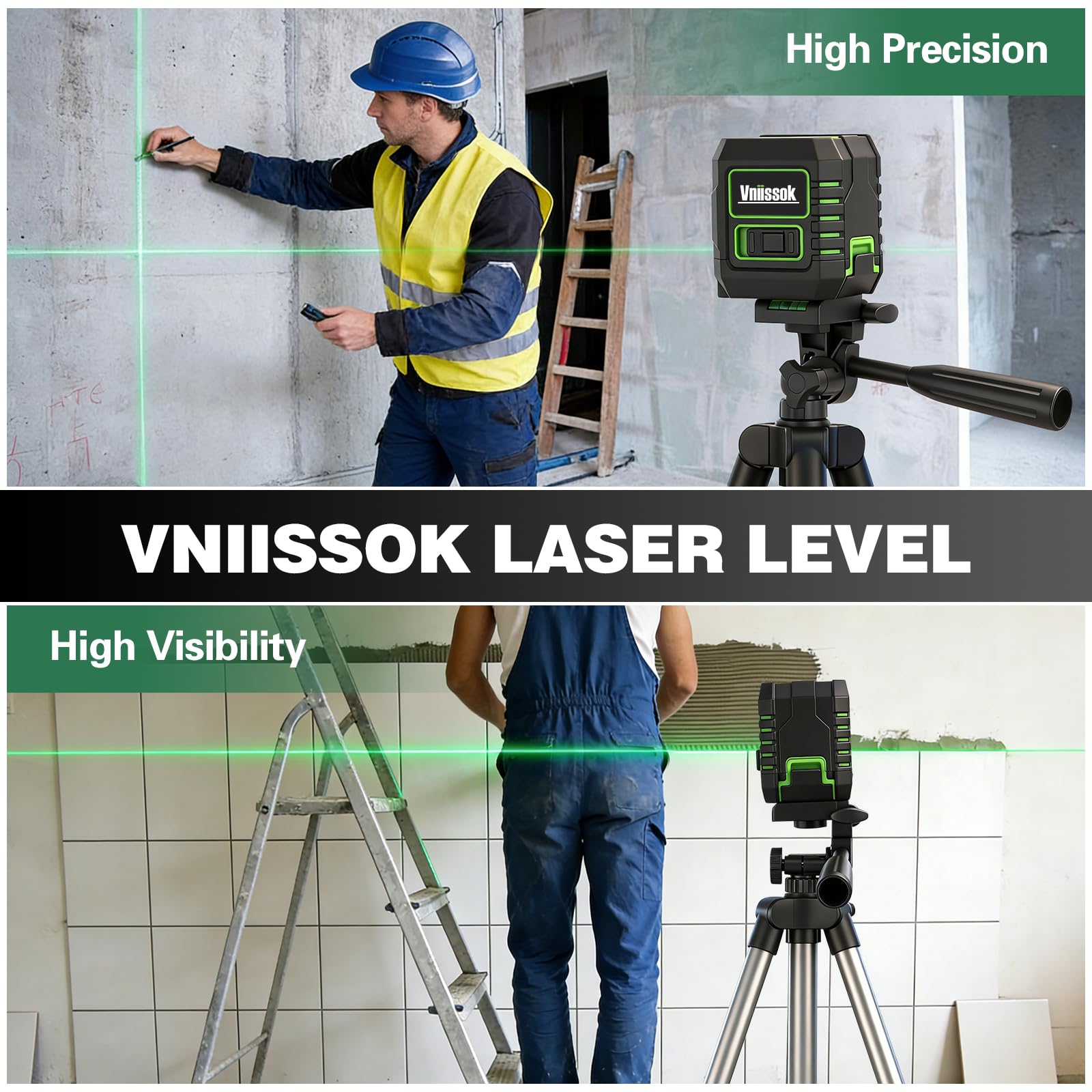 Vniissok Laser Level - 360° Self Leveling Line Laser -3