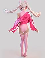 Vista 5 de haikyuu Body de cosplay de Alice para mujer con chaqueta, traje de baño de una pieza con corte de anime, control de abdomen