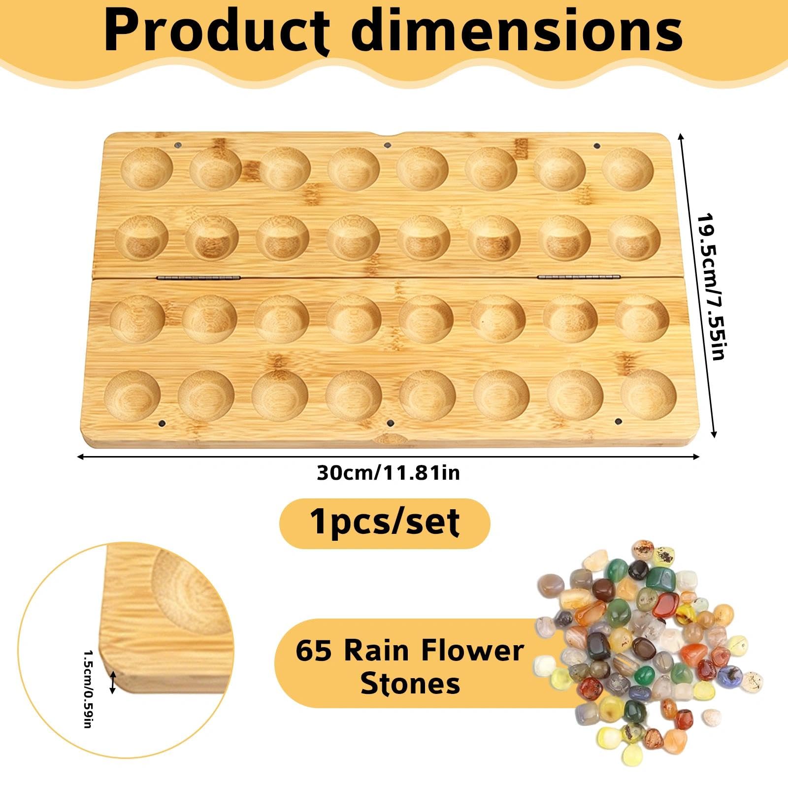 Classic Steinchenspiel Kalaha Spiel Diamant Spiel aus Holz mit 65 Edelsteinen Edelsteinspiel Faltbare Strategiespiele Bohnenspiel für Kinder Erwachsene Strategiespiel Geschenk