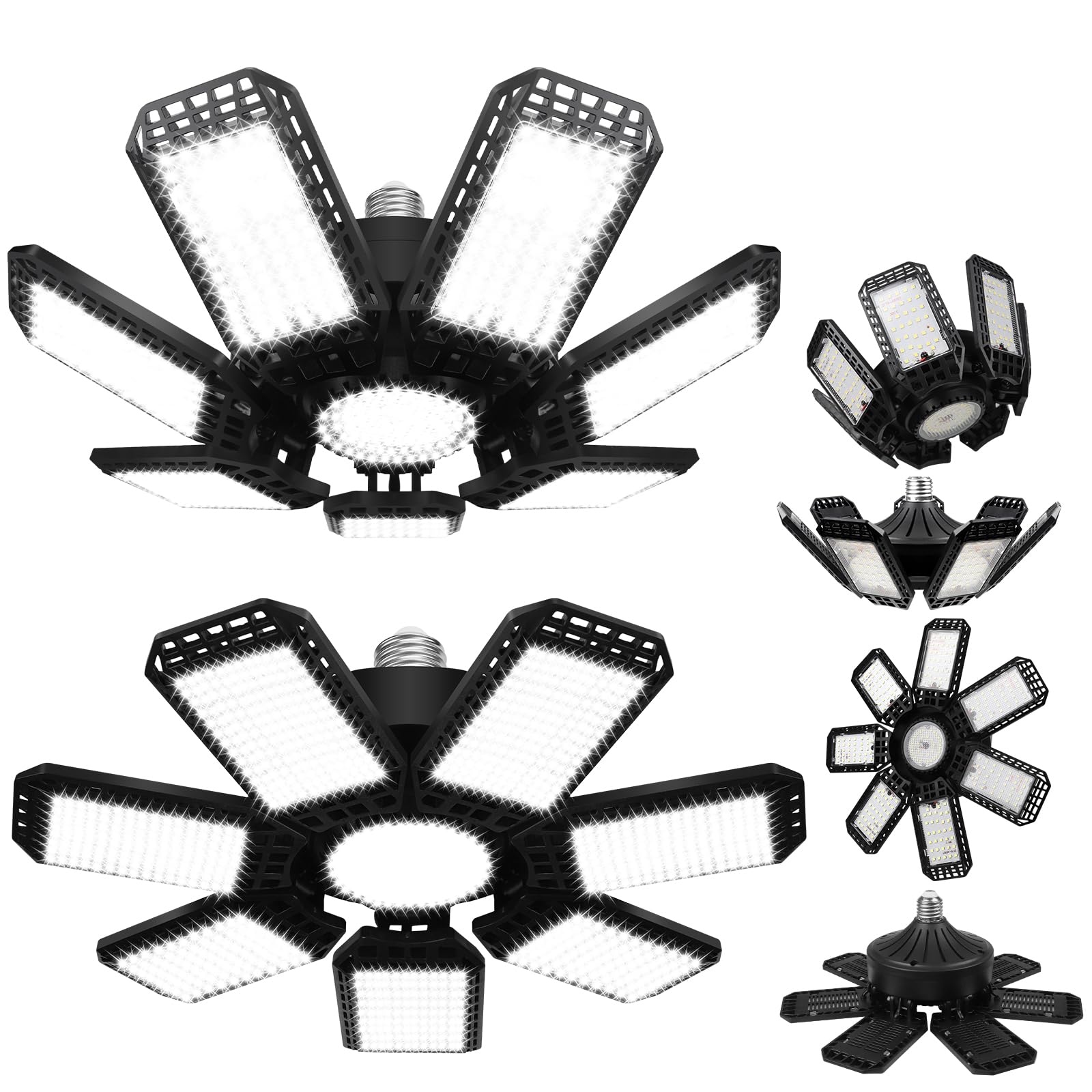 1 Pack LED Garage Light 240W 24000LM 6500K LED Shop Lights Garage Lights Ceiling Led with 7 1