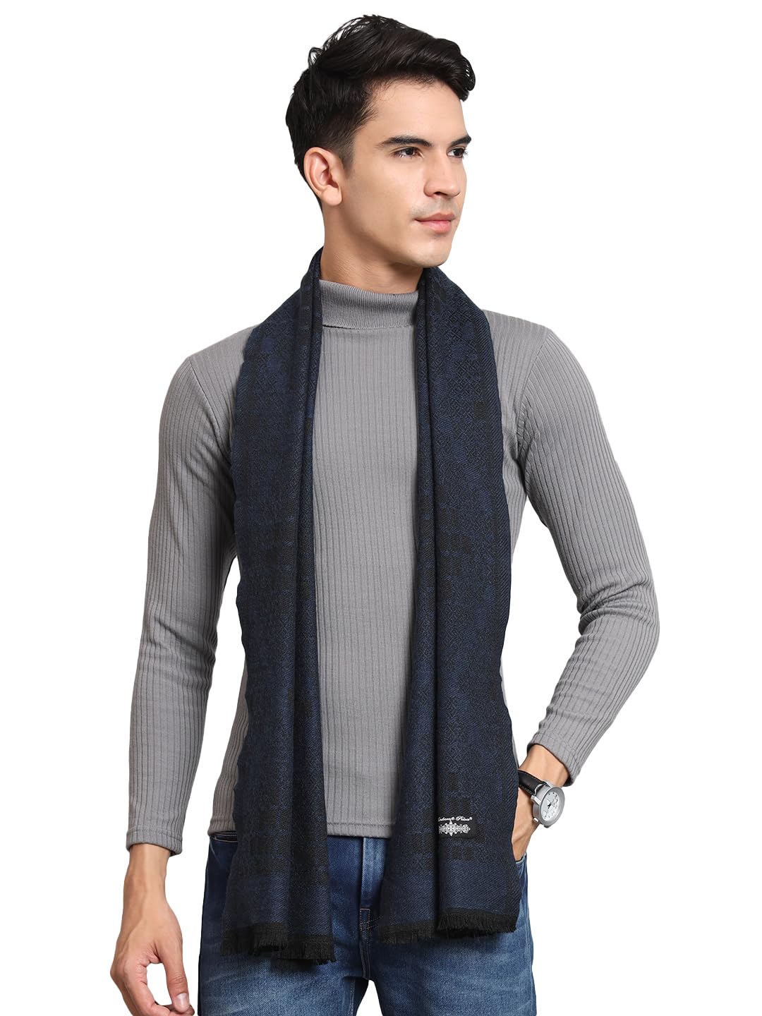 Ravaiyaa – Attitude is everything Men’s Geometric Pattern Casual Muffler Winter Wool Long Scarf 72″x14″ Inch (Blue) Ravaiyaa – Attitude is everything Men’s Geometric Pattern Casual Muffler Winter Wool Long Scarf 72″x14″ Inch (Blue)