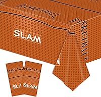 Vista 11 de Paquete de 2 manteles de béisbol de plástico de 54 x 108 pulgadas, decoraciones de fiesta de béisbol, mantel desechable rectangular para mesa