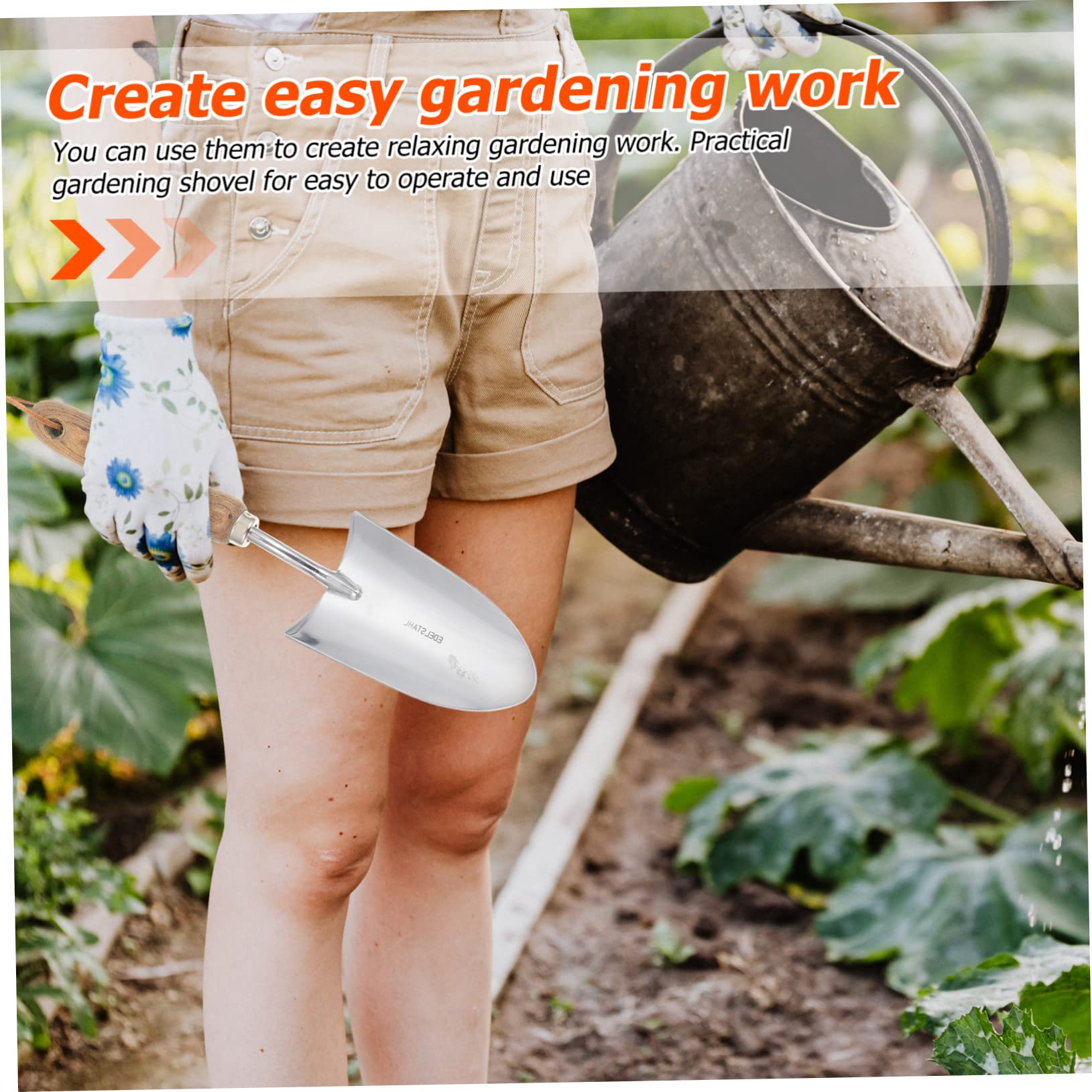 Milisten 2 Stück Gartenschaufel Grabkelle Gartengeräte Gartengeräte Schaufeln Pflanzengärtner Handwerkzeuge Gartenspaten Kleine Hand Unkrautharke Gartenbedarf