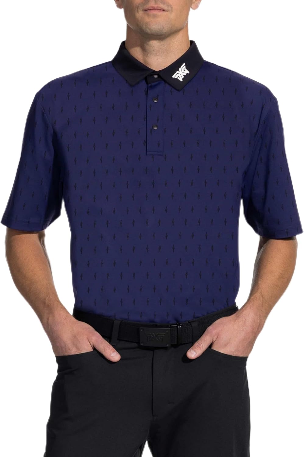 PXG Men's Comfort Fit Cactus Print Polo - Dry Fit Golf Shirt for Men
