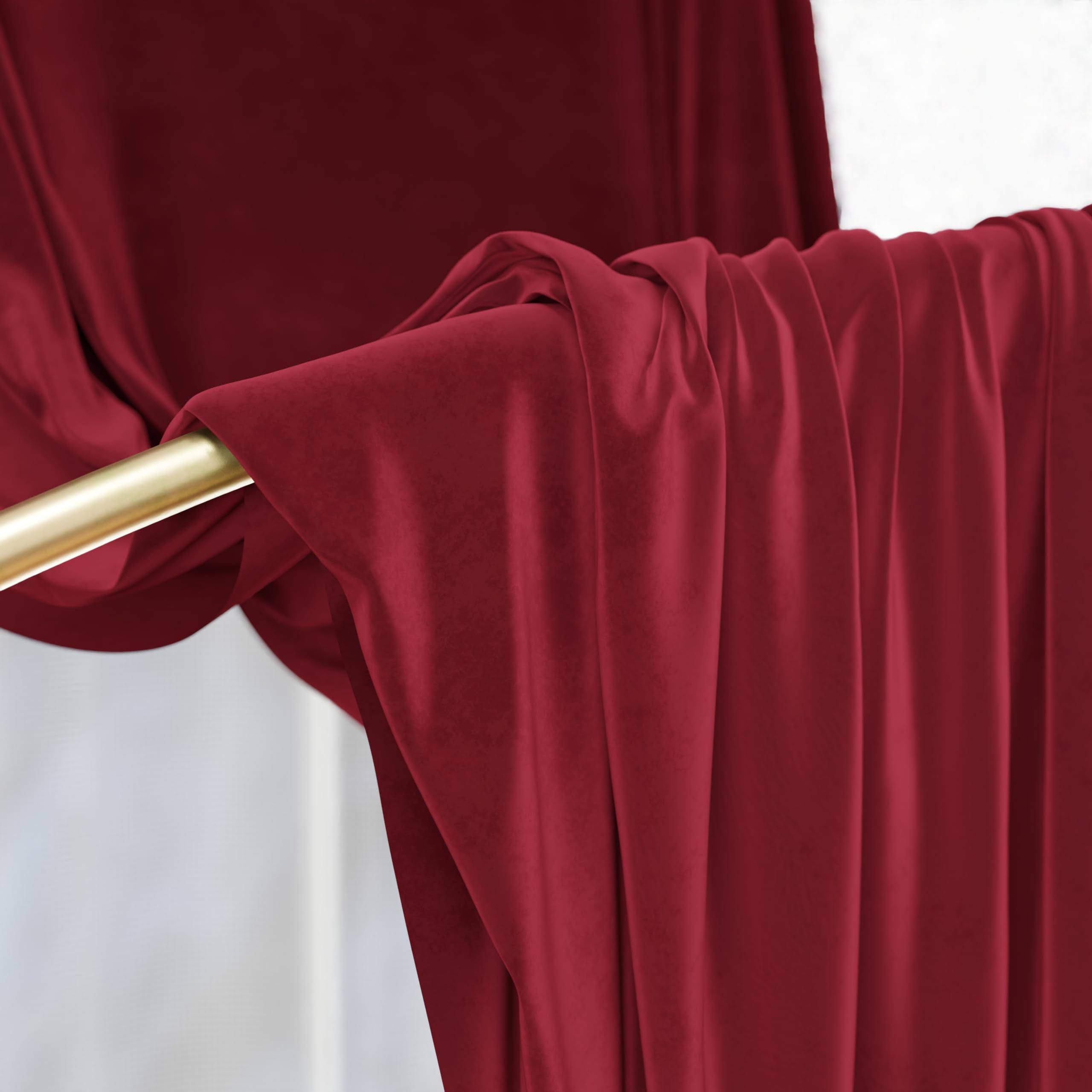 PETTI Artigiani Italiani - Tende Velluto a Pannelli per Interno con Anelli 2 Pezzi 140x280cm, Tenda Velluto Camera da Letto e Soggiorno Oscuranti Isolanti e Moderne, Bordeaux, 100% Made in Italy