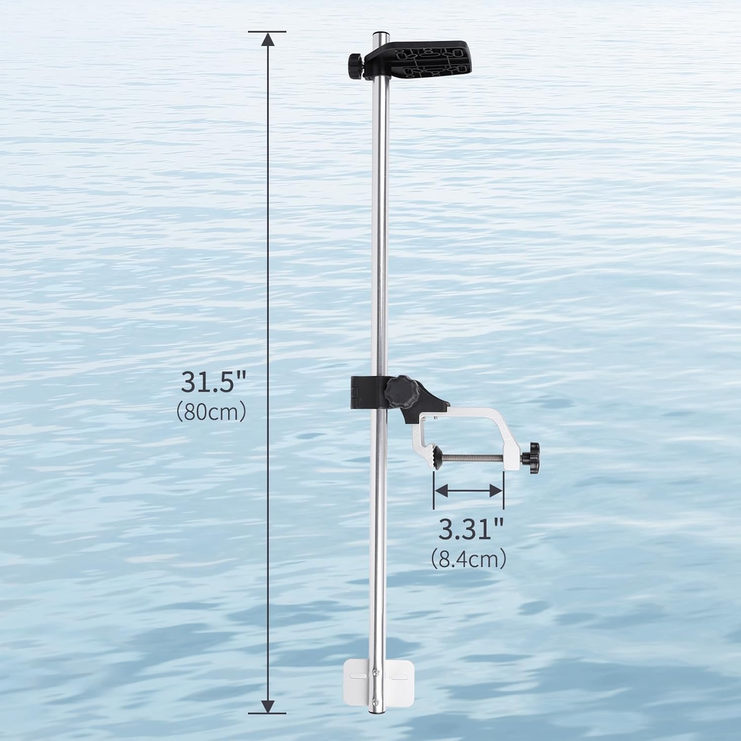 Portable Transducer Mount, 360° Adjustable Rotatable Fish Finder Mount, Transducer Mounting Bracket for Boat Canoe Kayak