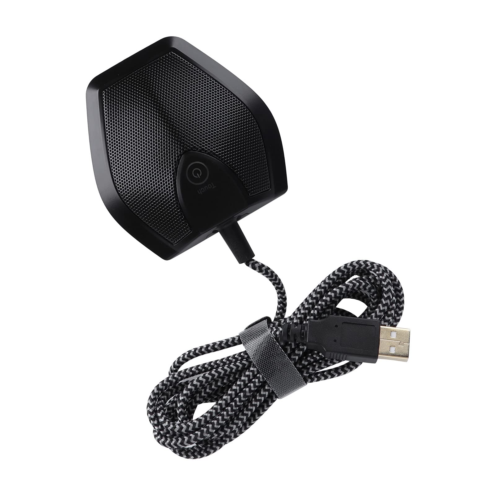 Zunate Microfono USB per Conferenza, Microfono per PC a Condensatore Omnidirezionale con Pulsante di Disattivazione 'audio per Video Insegnamento, Registrazione, Conferenza, Webcast (Nero)