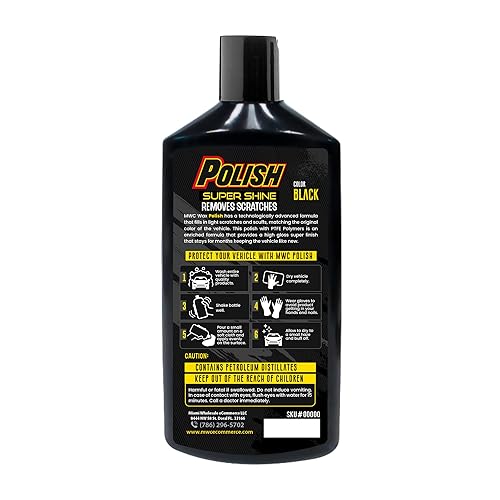 Miniatura 2 de MWC El esmalte de coche elimina arañazos y restaura el color y el brillo superbrillante de 10 onzas (negro)