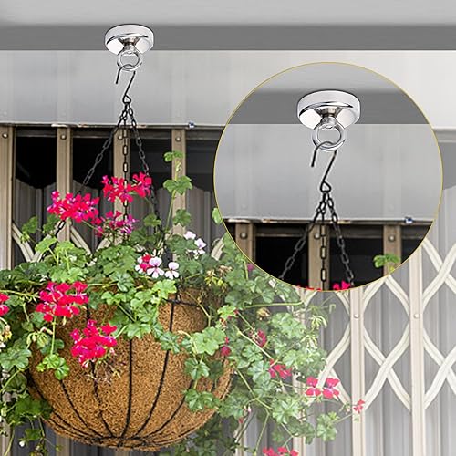 Miniatura 4 de 6 imanes de pesca de elevación, 100 libras de fuerza de tracción, imanes súper fuertes, resistentes, grandes imanes de tierras raras, potentes