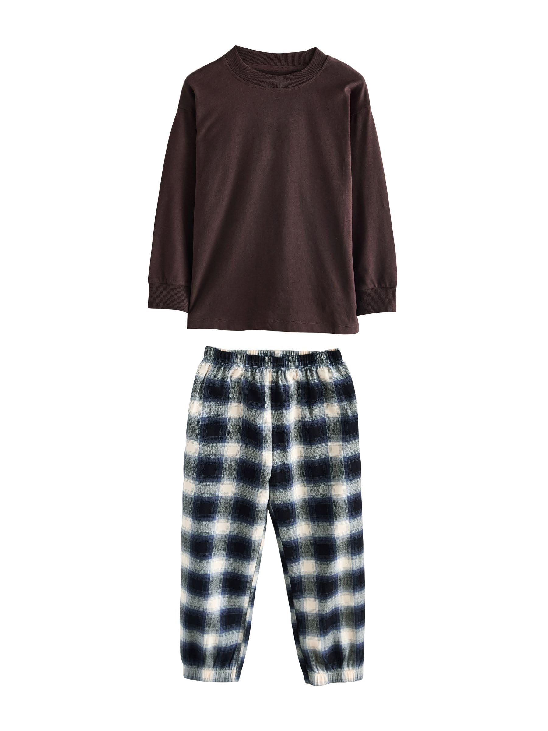 NEXT Jungen Karierte Pyjamas aus Webstoff, 3er-Pack