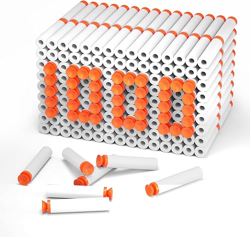 EKIND Paquete de 1000 dardos de succión de espuma compatible con NERF N-Strike Series Blaster