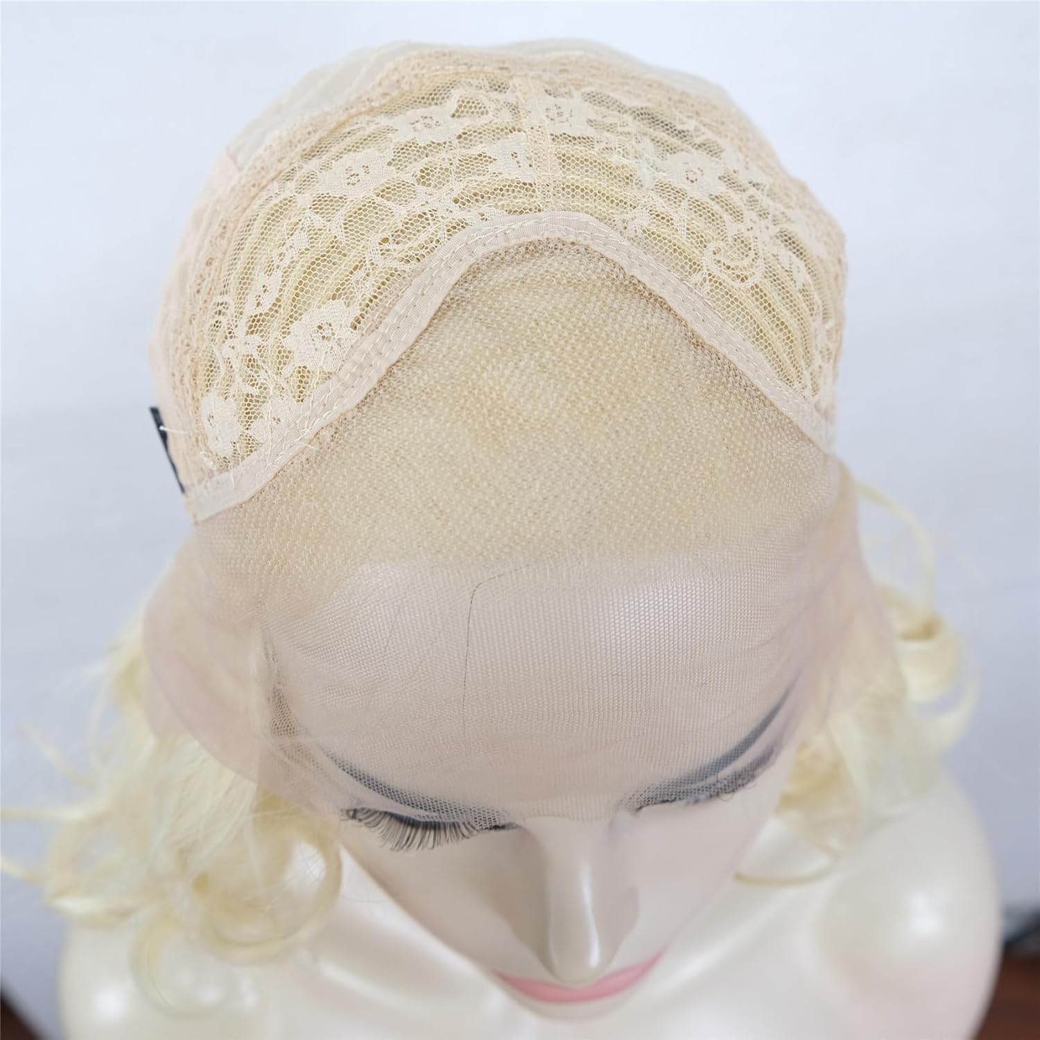 Aimole Short Curly Lace Front Wigs Blonde Women Wig Synthetic Hair Cosplay Costume Halloween Party Daily Everyday Wear Wig Heat Resistant (613 Blonde) - Image 7