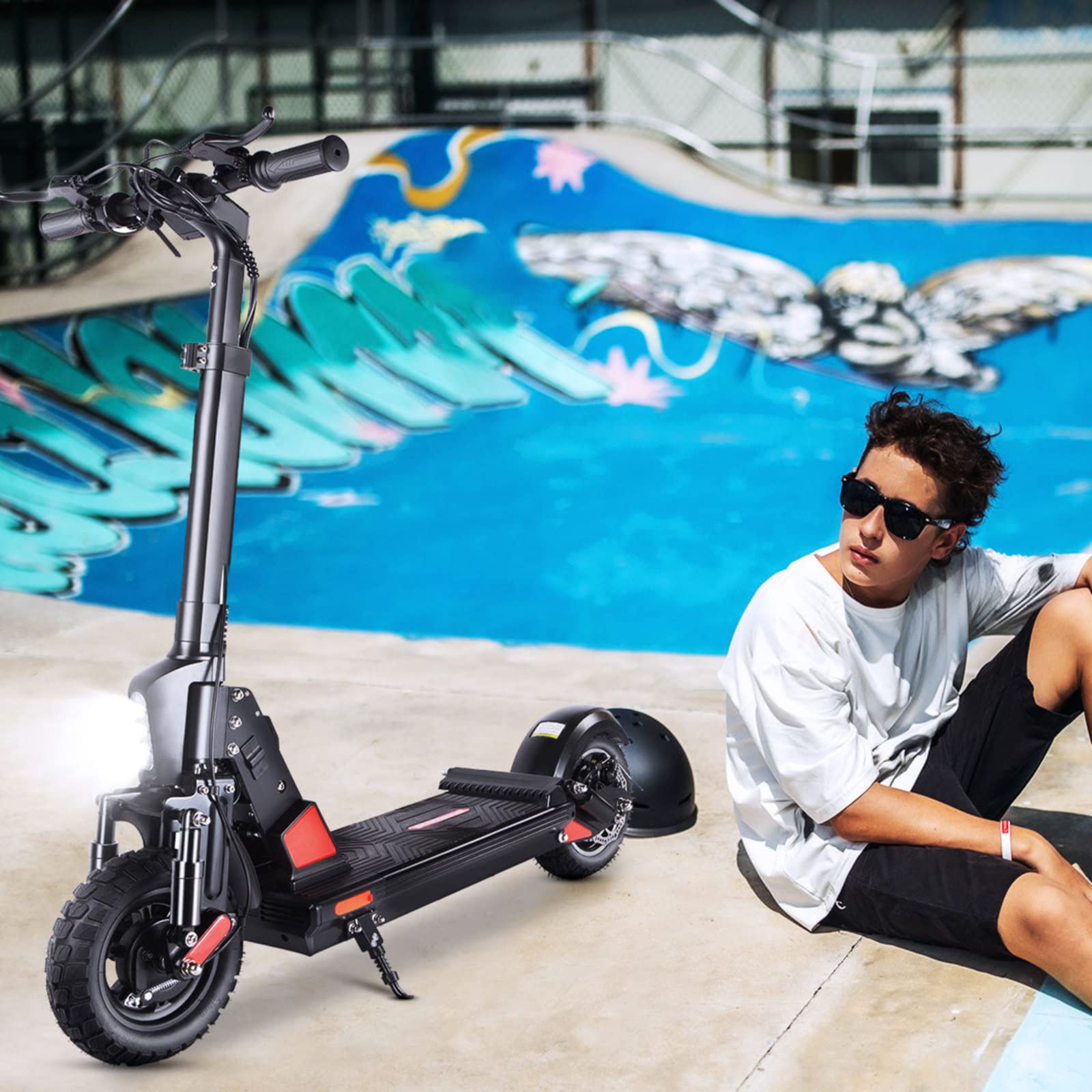 Electric Scooters Adults, 500W Motor, 45KM Long Range, 48V13Ah Folding