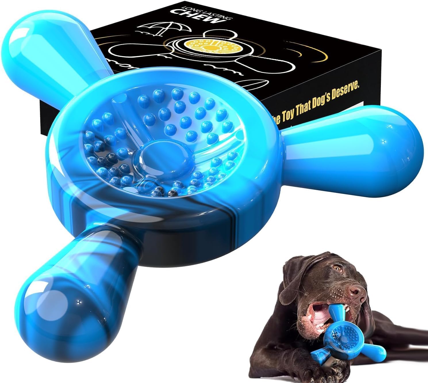 Unzerstörbares Kauspielzeug für aggressive Kauer – Robustes Nylon-Hundespielzeug zum Zahnen kleiner Rassen, langlebiger Welpenknochen für Zahnreinigung und Langeweile, ideales