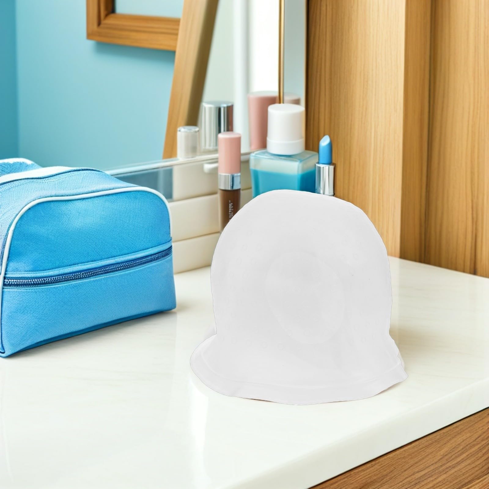 OUNONA 1 set di cuffie per mèches con fori - Cuffie per mèches riutilizzabili in silicone per tinture per capelli con fori per parrucchiere, strumenti per parrucchieri, donne e uomini