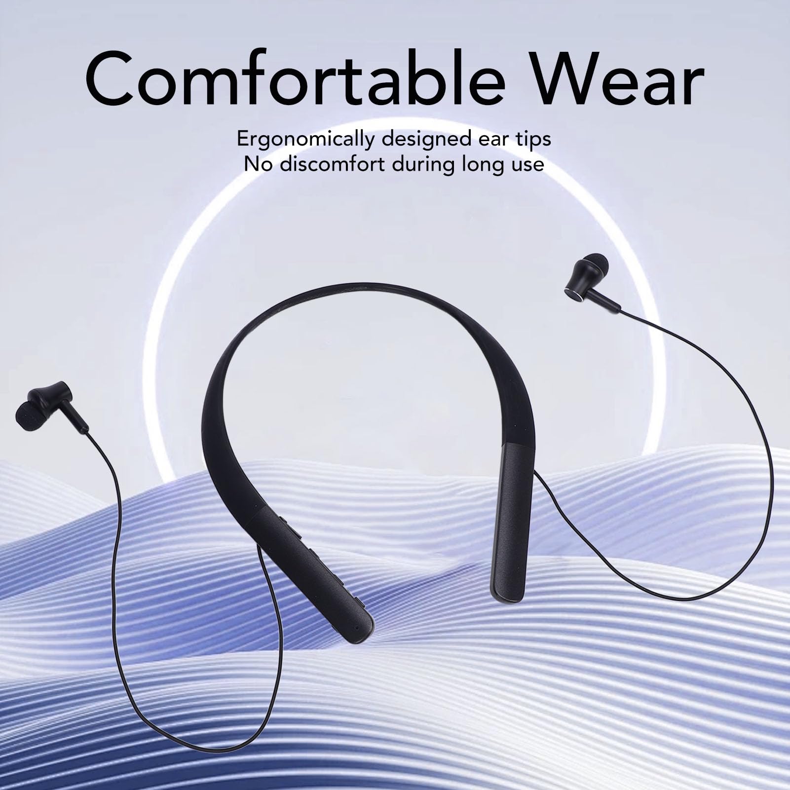 Pałąk do Szyi Słuchawki Bluetooth, Słuchawki Bluetooth WL, Lekkie i Ergonomiczne Słuchawki na szyję do Domu, Podróży, na Zewnątrz, Biznes, z Różnymi Rozmiarami