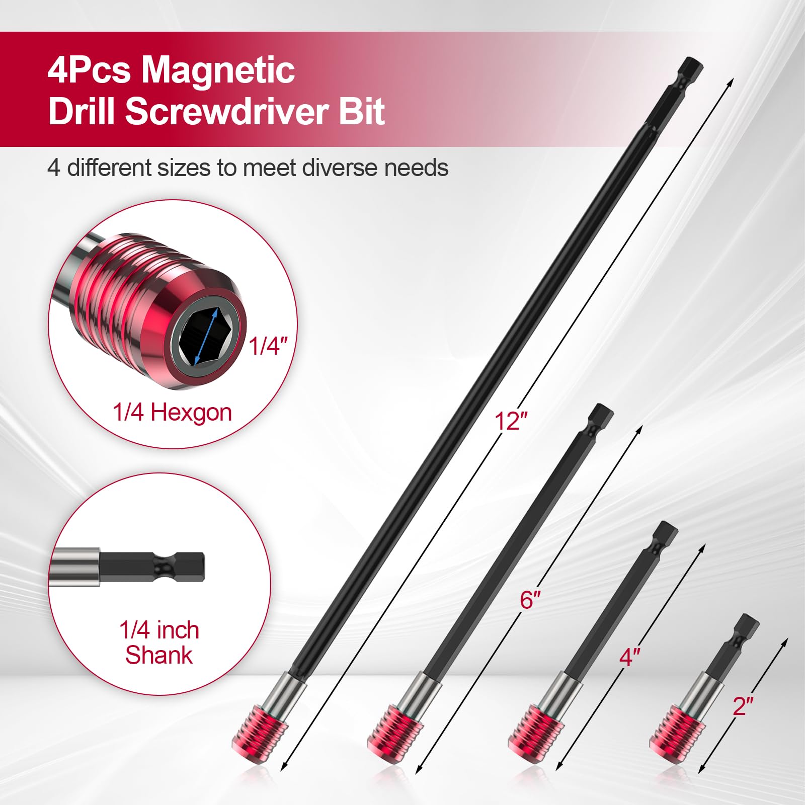 Magnetic Bit Holder Set - Extend Your Reach! -4