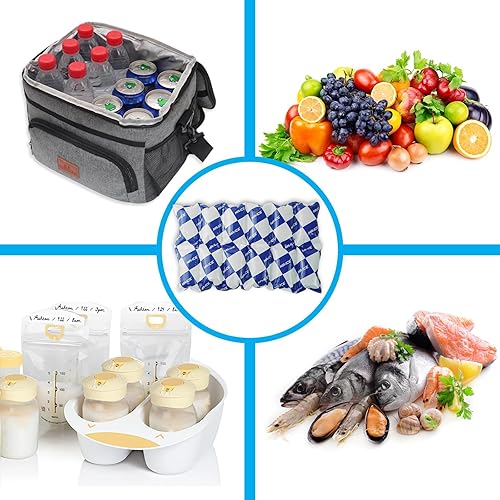 Miniatura 2 de Paquetes de hielo para enfriar y enviar, paquetes de hielo seco de larga duración para envío de alimentos congelados para envío, hojas de hielo