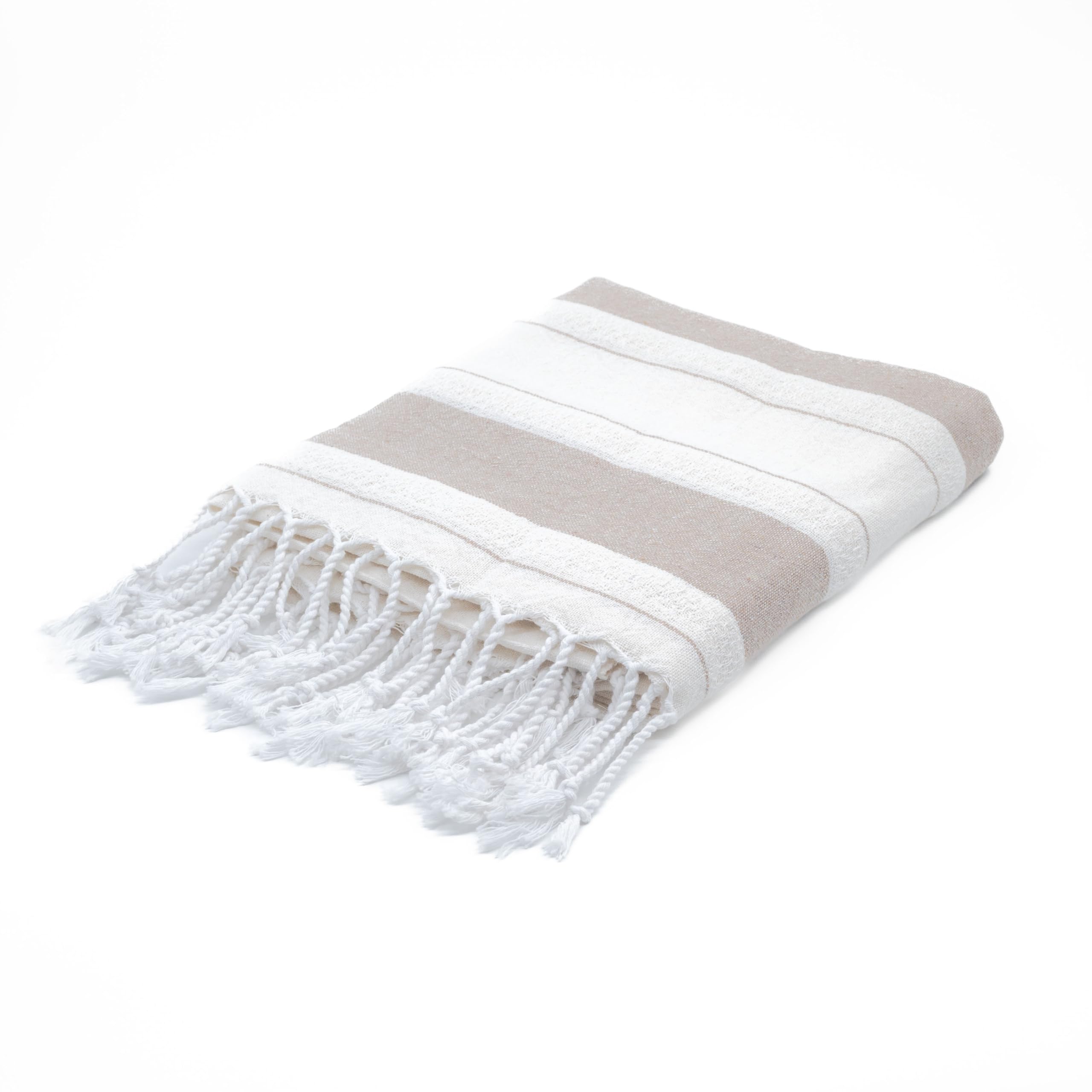 BERCA HOME Ephesus Turkish Beach Towel, Lightweight, Quick Dry, Sand Free, 100% Cotton Peshtemal Hammam & Bath Towel