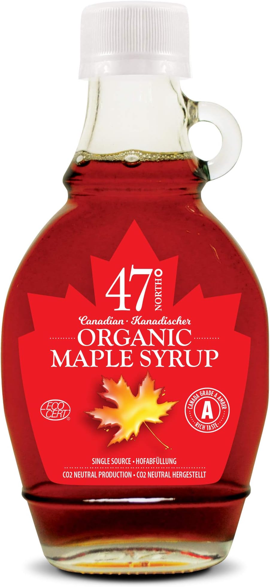 47° North Single Source Organic Canadian Maple Syrup Grade A (250g, Amber Rich)