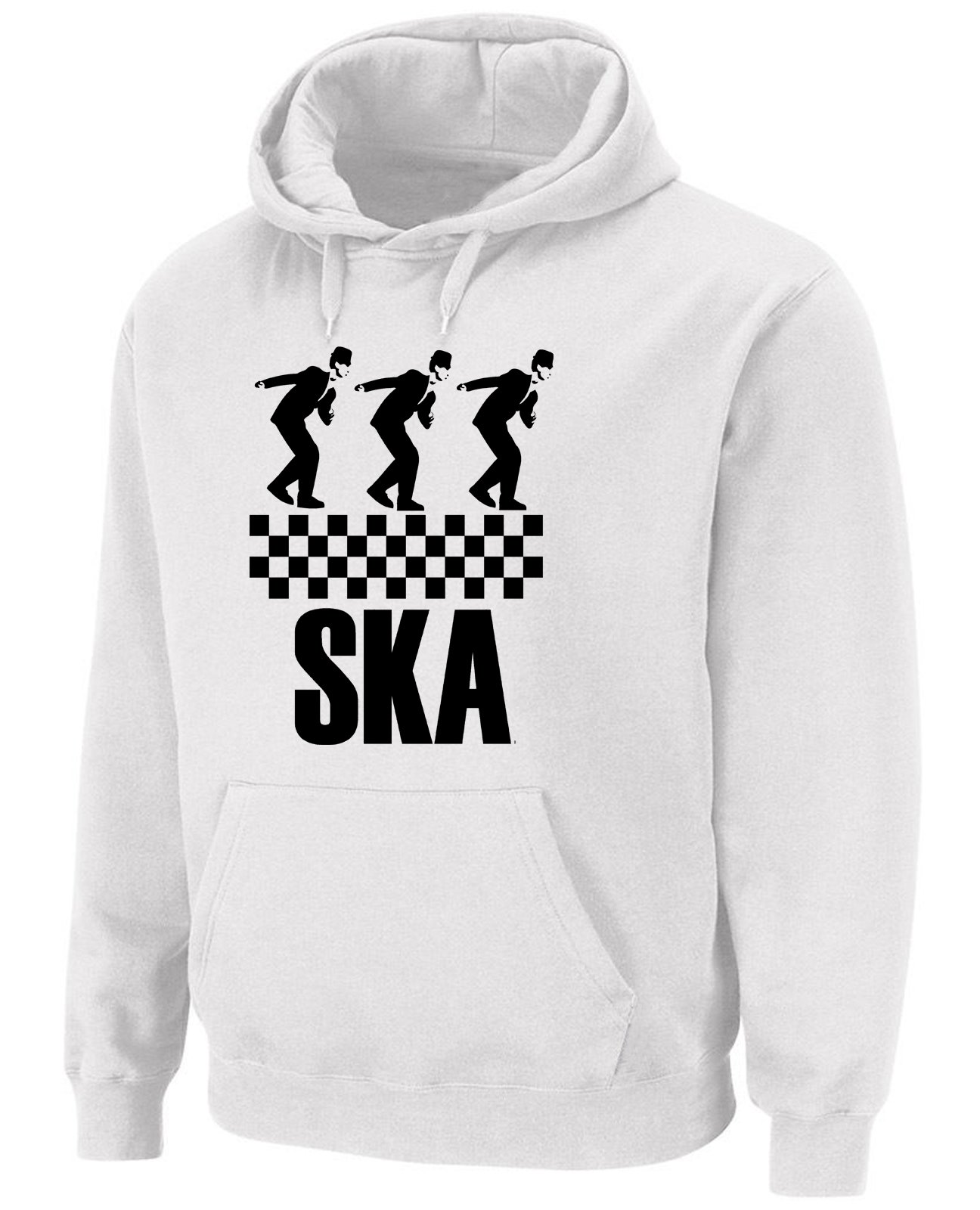 Tribal T-Shirts Mens Ska Dancers Hoody (Large, White)