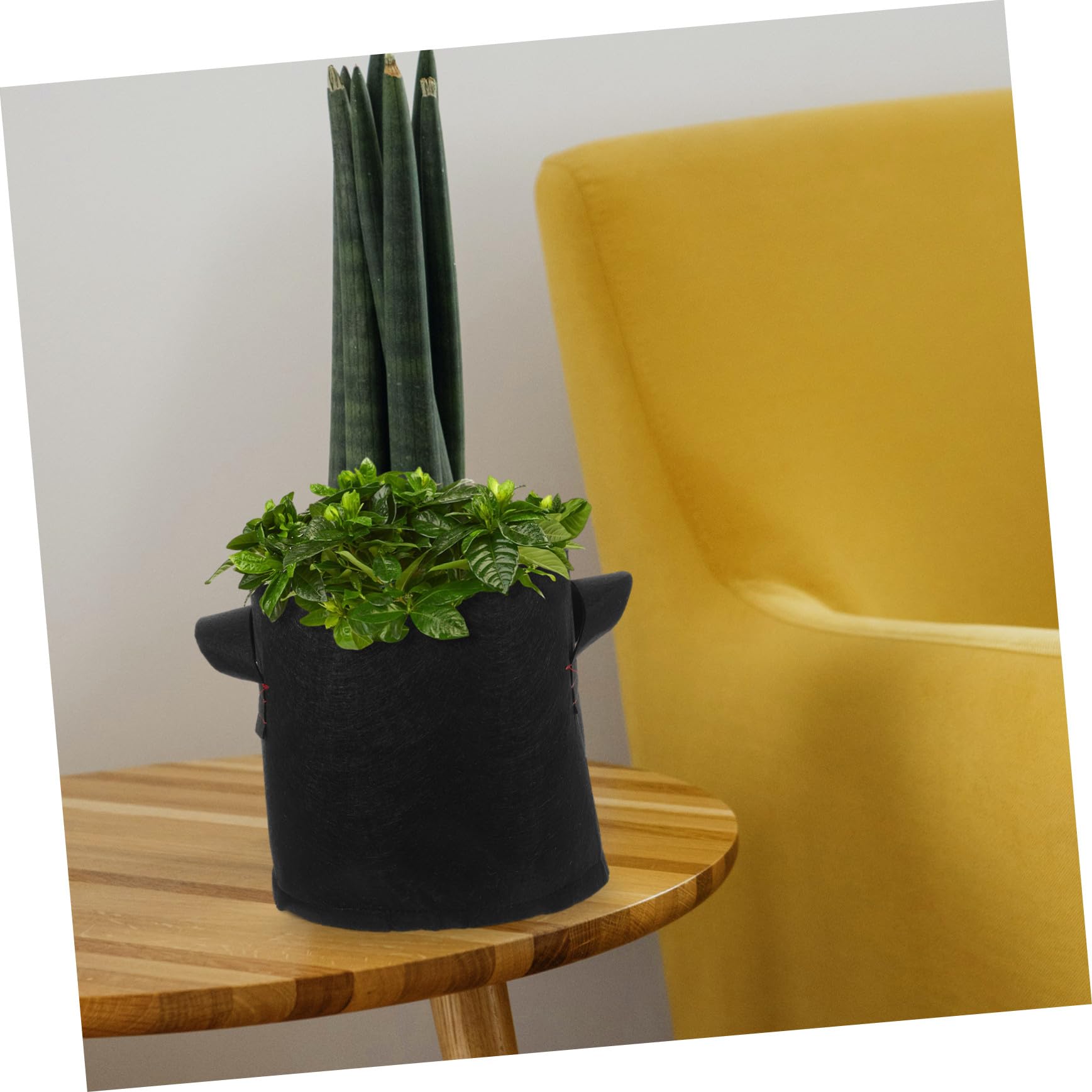 12 Pièces Lot Culture Tissu Non Tissé Épais avec Poignées Sacs de Jardinage Respirants pour Pommes de Terre Tomates Fleurs et Légumes Noirs