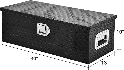 Miniatura 6 de YITAMOTOR Cajas de herramientas de aluminio resistente con estante deslizante, caja de herramientas de placa de diamante para camioneta, remolque,
