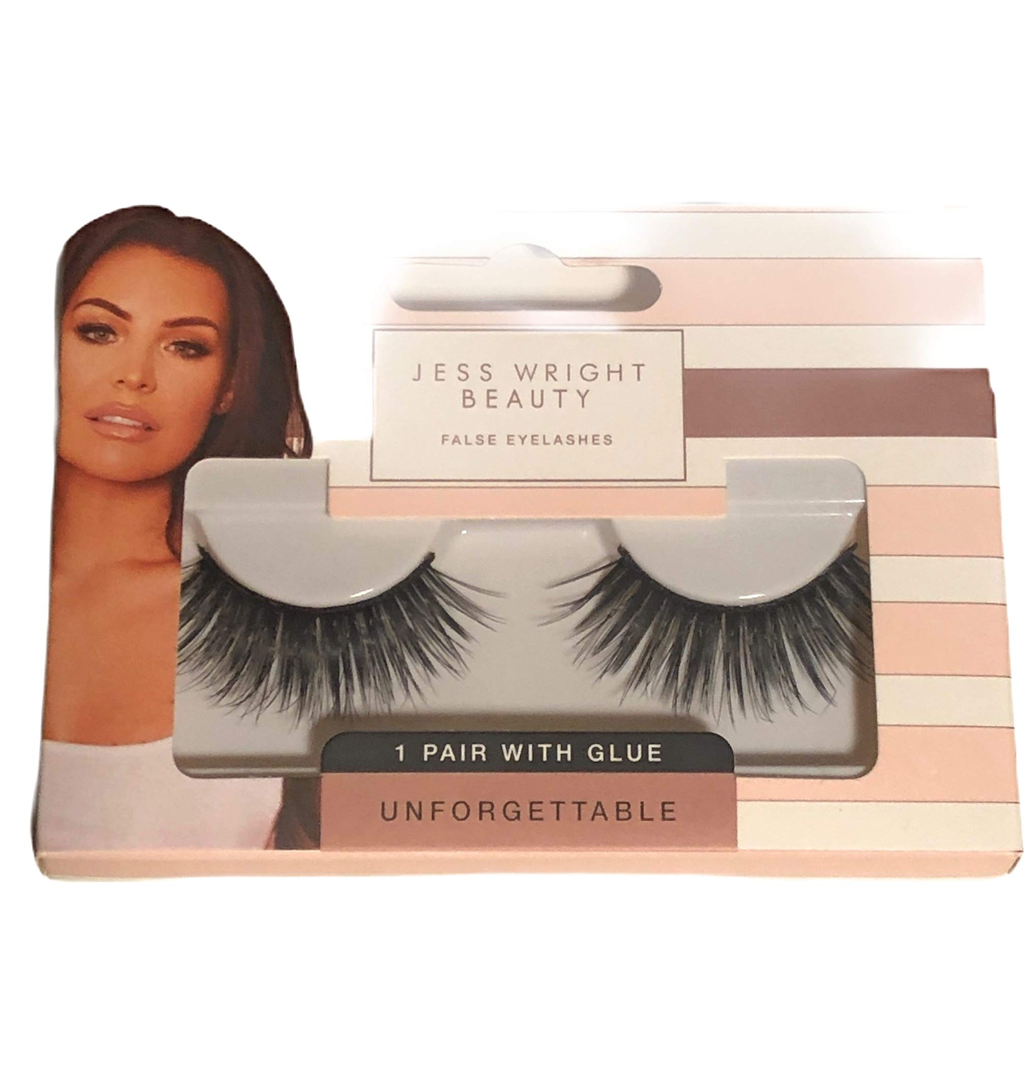 Jess Wright Beauty UNFORGETTABLE False Eyelashes 1 Pair With Glue
