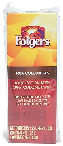 Folgers Café líquido 100% colombiano, 1.25 litros, 2 por paquete, 1 cada uno.