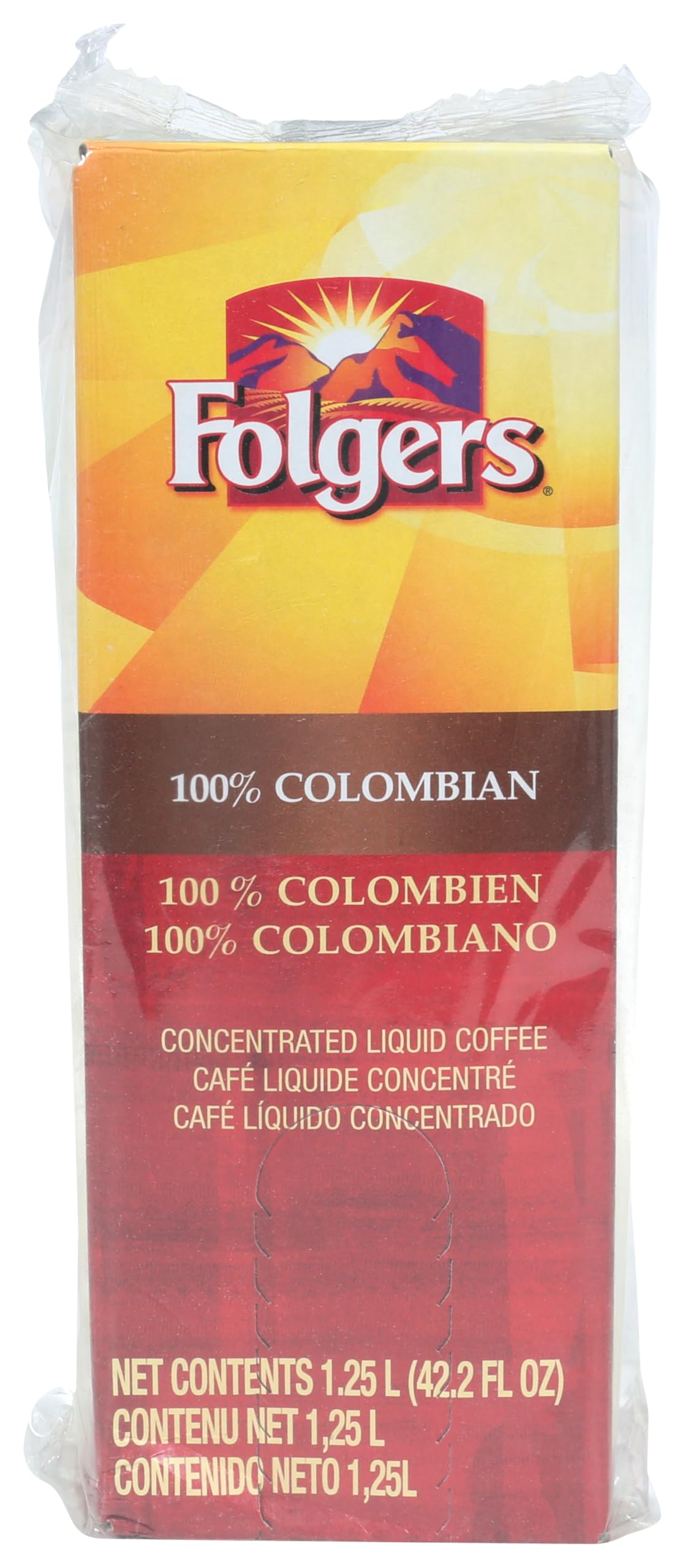 Folgers 100 Percent Colombian Coffee Liquid, 1.25 Liter - 2 per pack -- 1 each.