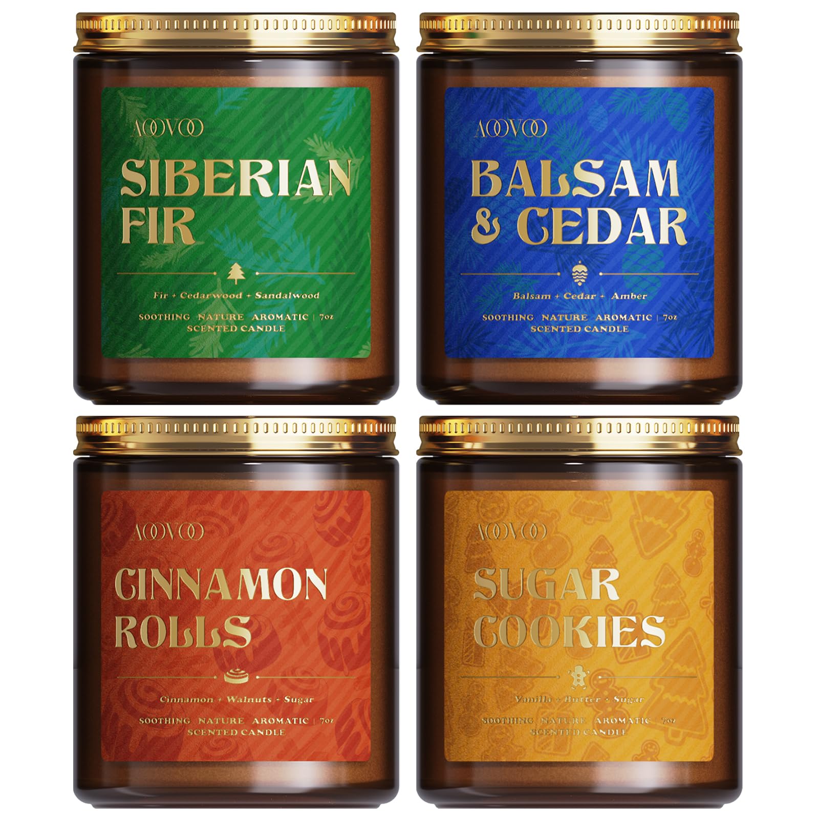 AOOVOO Men's Candles - 6 Pack for Home Fragrance -12