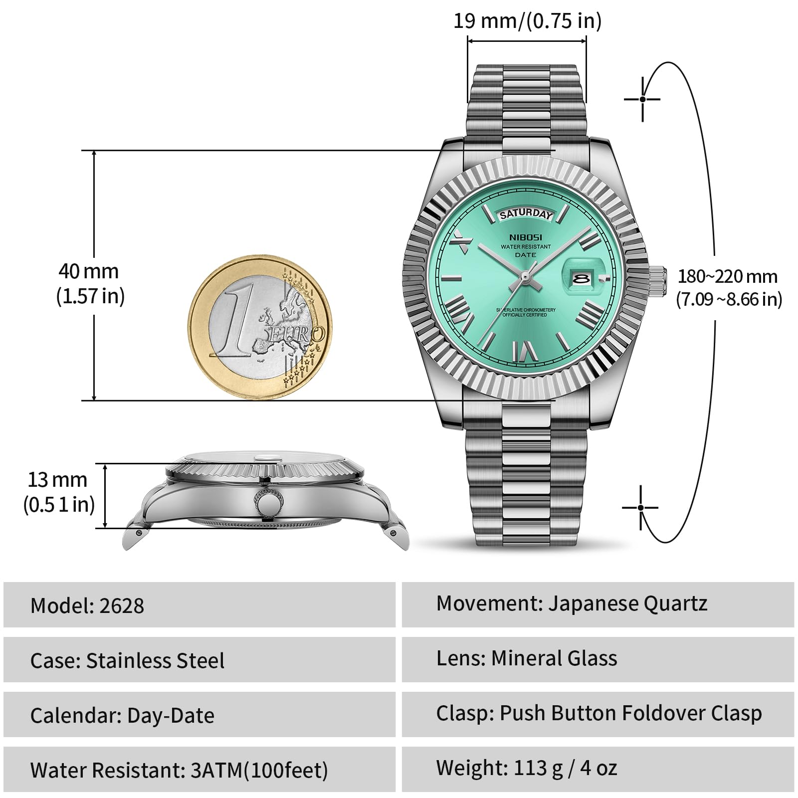 NIBOSI orologio uomo analogici al quarzo in acciaio inossidabile oro rosa argento orologi uomo impermeabili classici da lavoro Orologi da polso di design con giorno e data