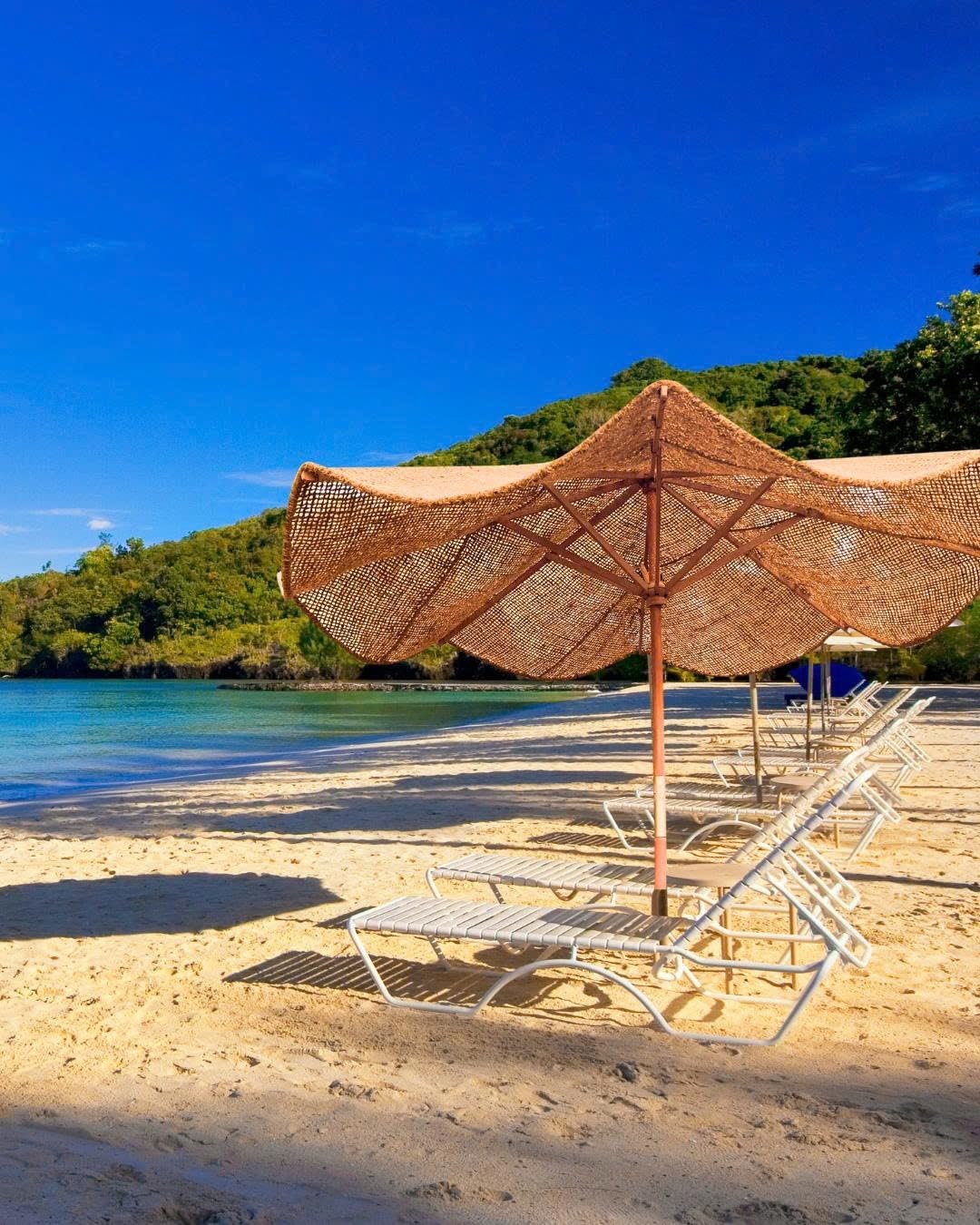 Tissu de rechange pour parasol de 300 cm, 100 % fibre de coco, pour 8 baleines, naturel et durable