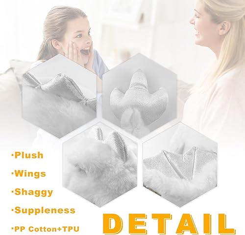 Miniatura 4 de YOUBLEK Animales de peluche con peso de 40 pulgadas, 2 libras, lindo dragón de peluche, juguete de dinosaurio con peso para niños y adultos, regalo